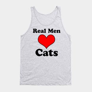 Real Men Heart cats Tank Top